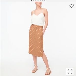 J crew beige pull-on skirt